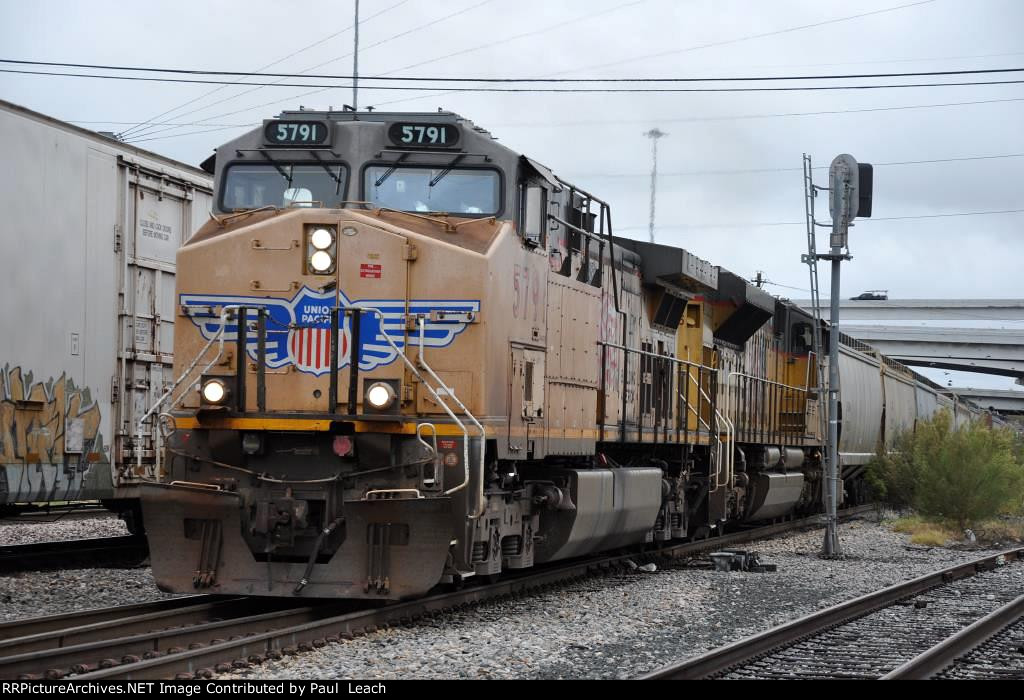 Grain train heads south